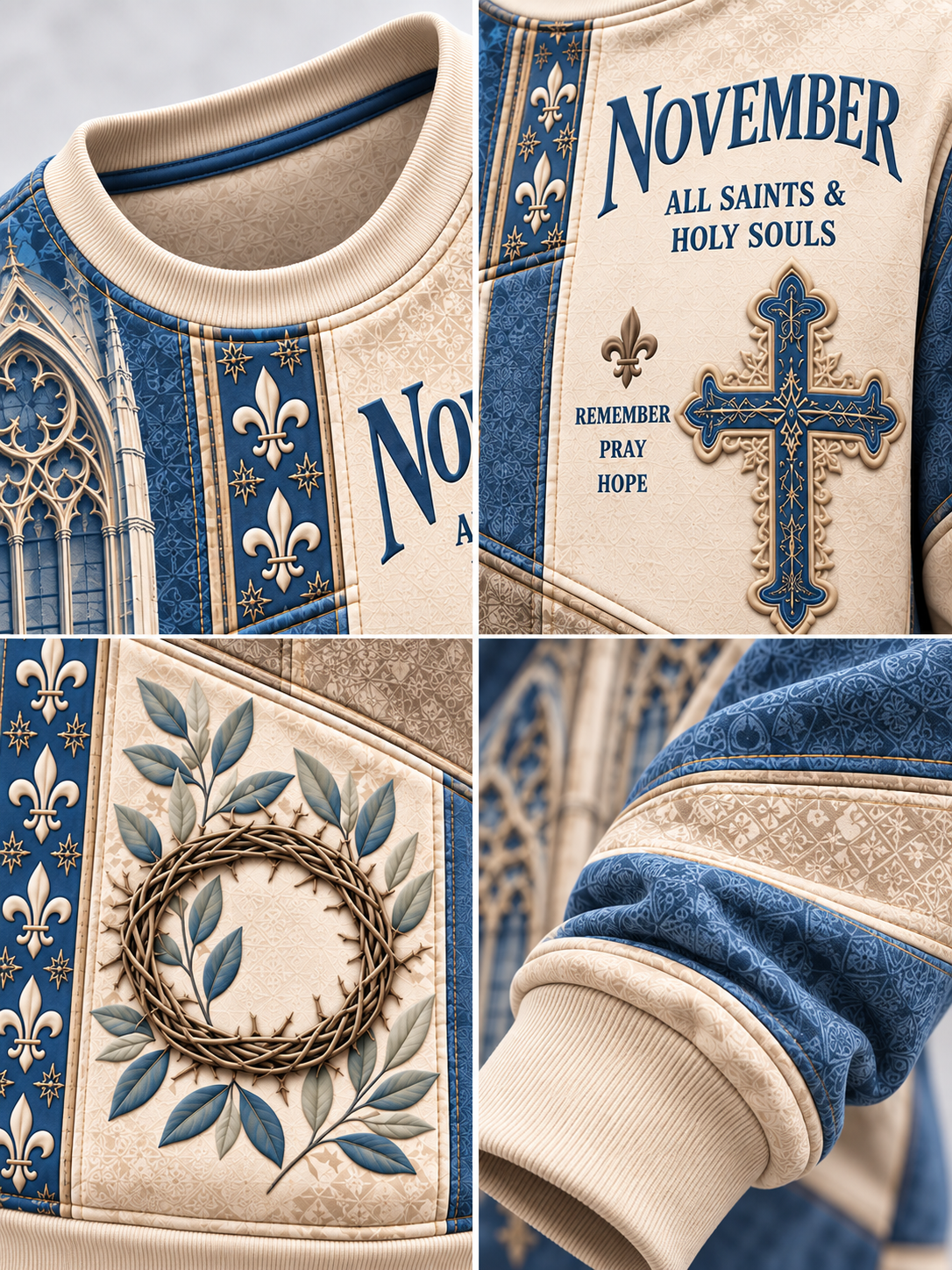 All Saints & Holy Souls Crown Of Remembrance Sweatshirt
