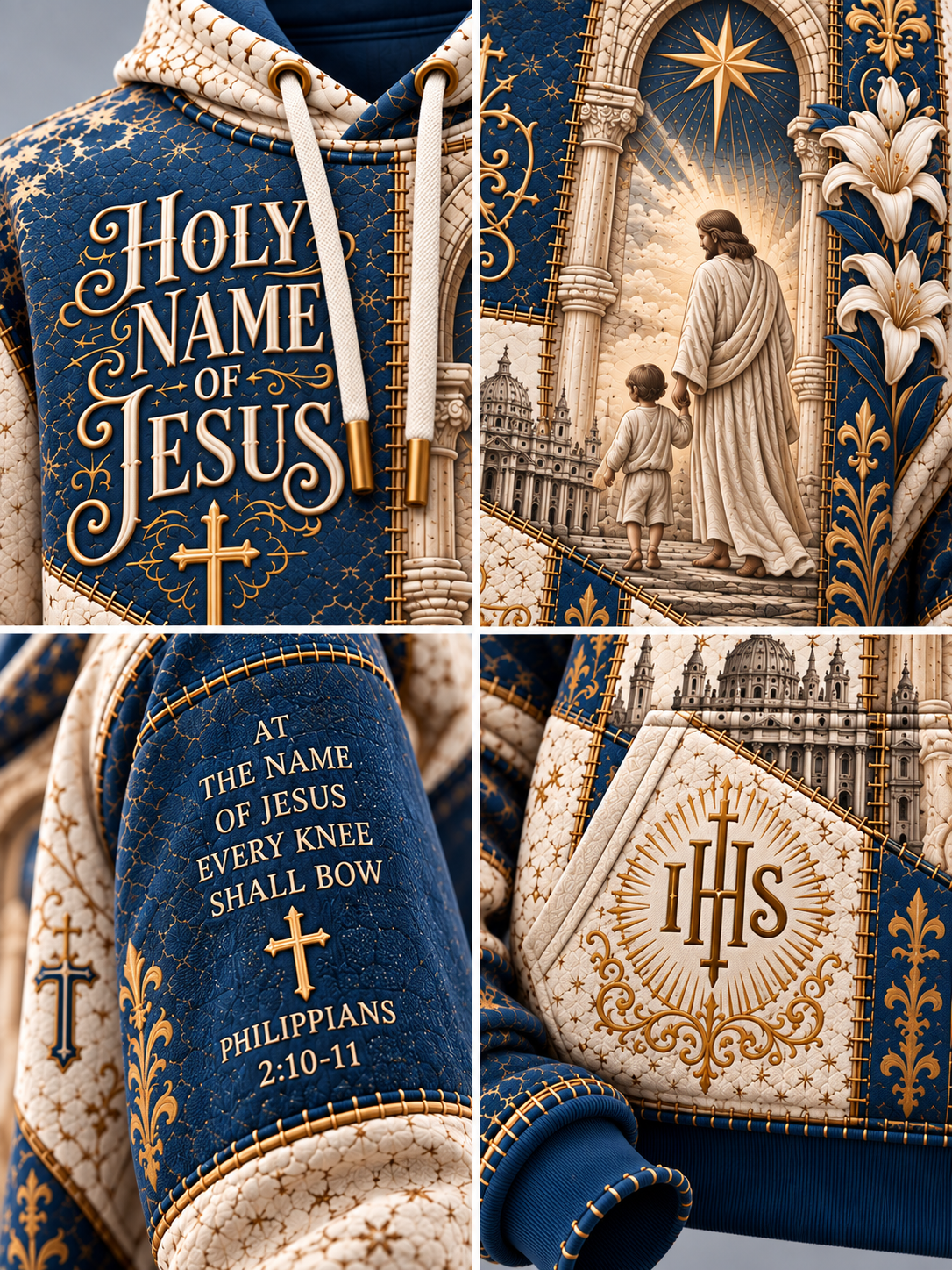 Holy Name Of Jesus Walk With Me Hoodie