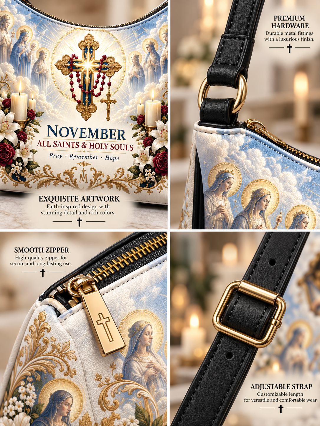 All Saints & Holy Souls Rosary Of Remembrance Shoulder Bag