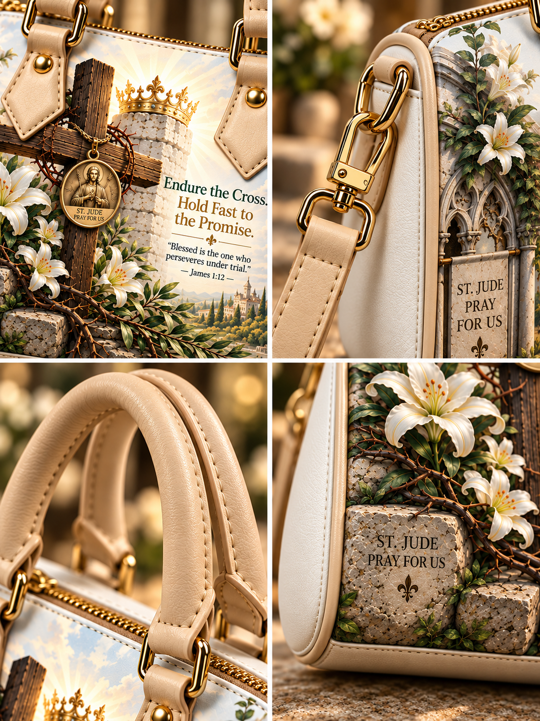 St. Jude From The Cross To The Crown Boston Bag