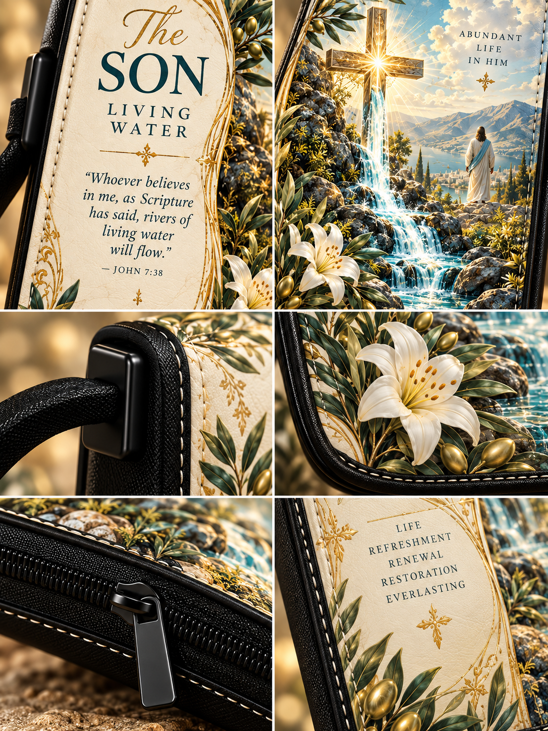 The Son Rivers Of Living Water Leather Clutch Bag