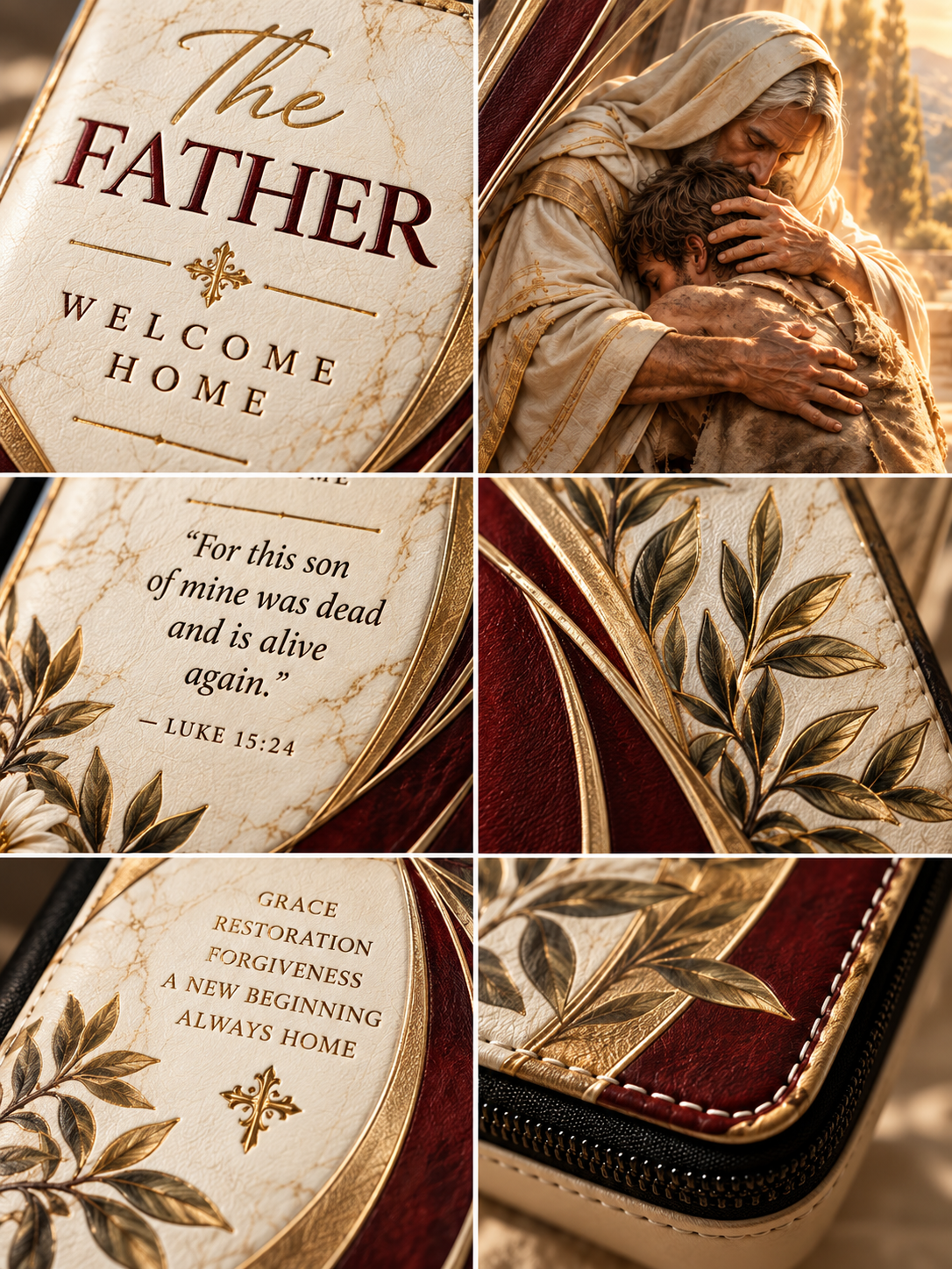 The Father Always Welcome Home Leather Clutch Bag