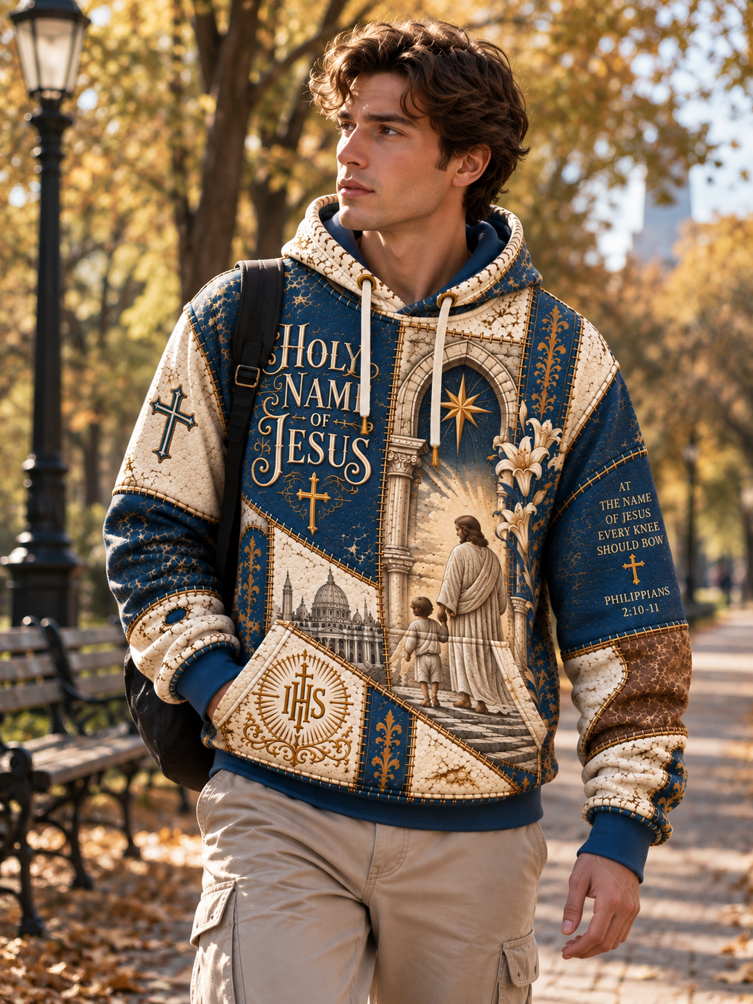 Holy Name Of Jesus Walk With Me Hoodie