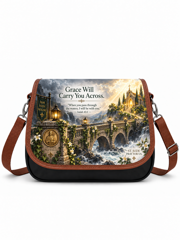 St. Jude Grace Will Carry You Across Saddle Bag
