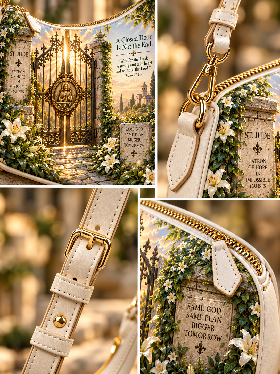 St. Jude Hope Beyond The Closed Door Crescent Bag