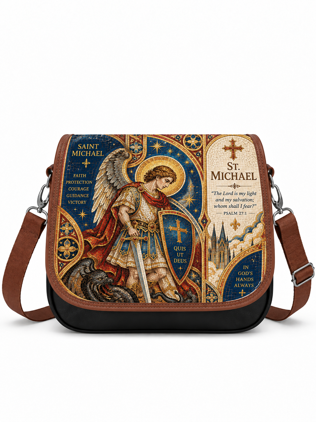 St. Michael The Lord Is My Light Saddle Bag
