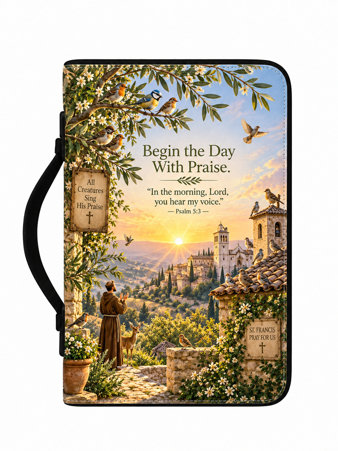 St. Francis When Creation Wakes To Praise Leather Clutch Bag