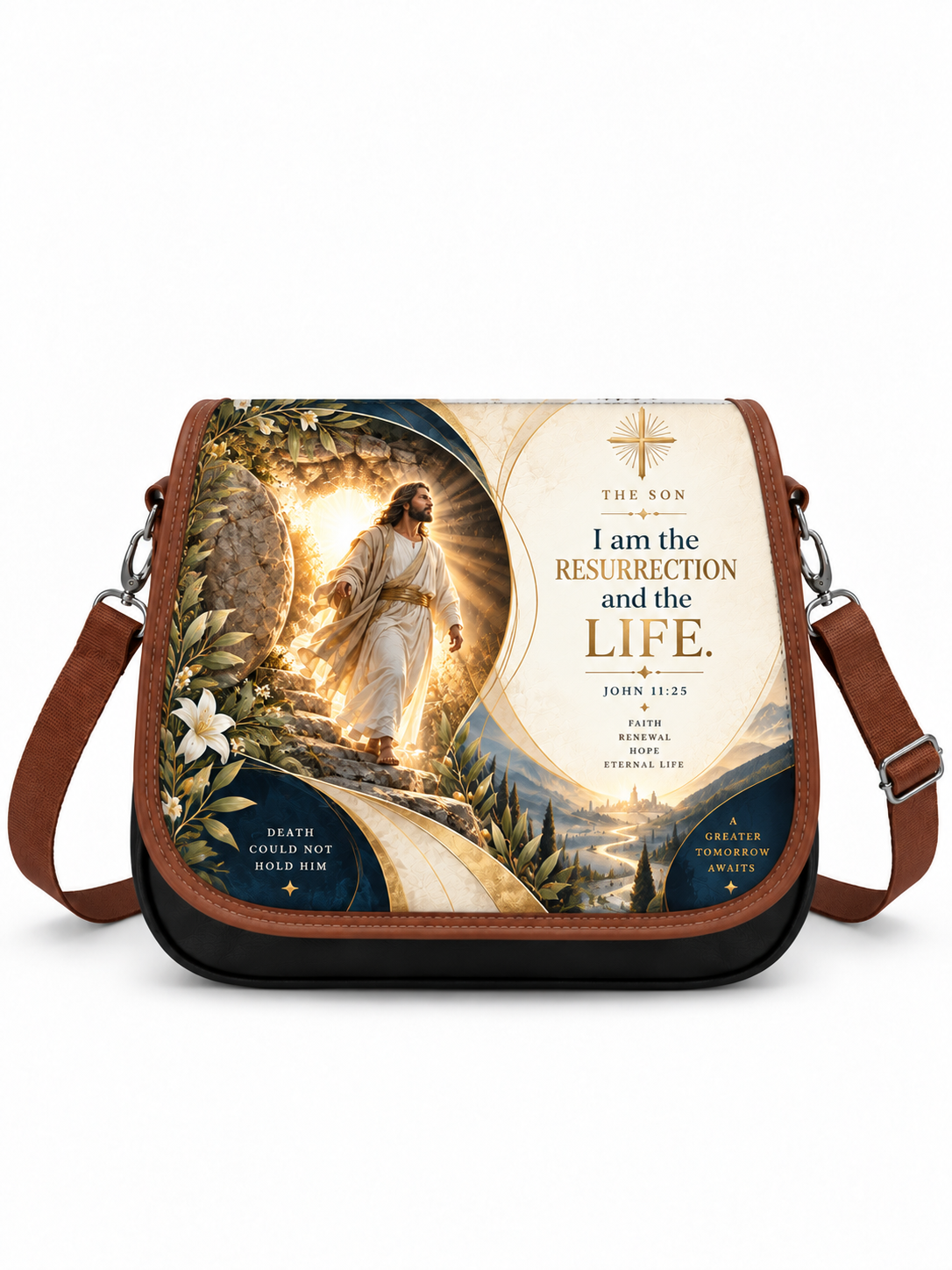 The Son I Am The Resurrection And The Life Saddle Bag