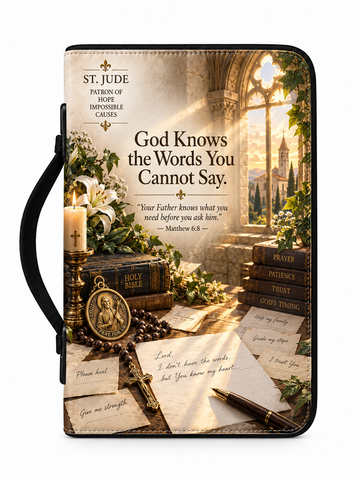 St. Jude He Knows Your Heart Leather Clutch Bag