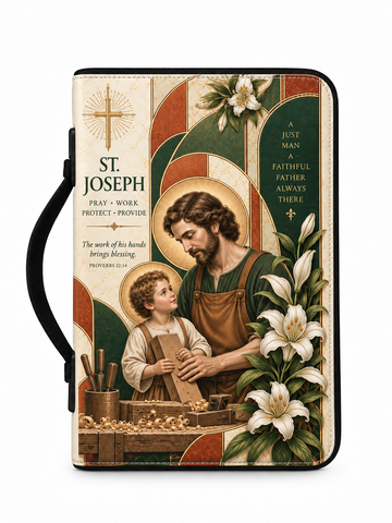 St. Joseph The Work Of His Hands Leather Clutch Bag