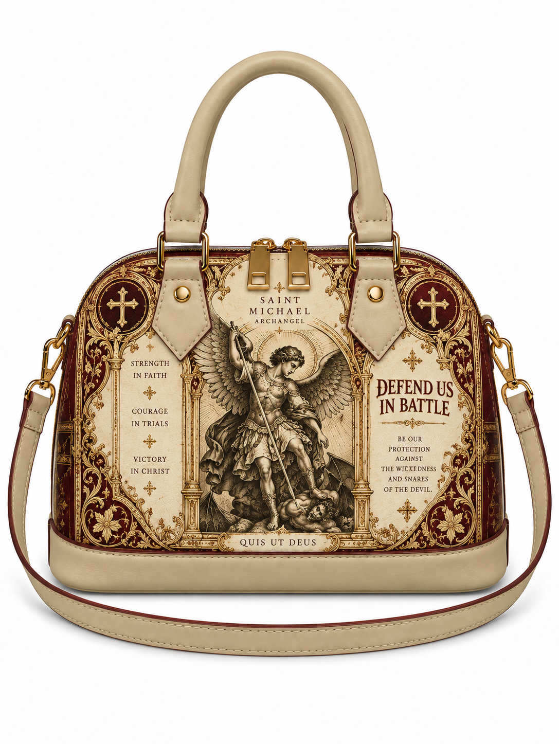 St. Michael Quis Ut Deus Dome Satchel