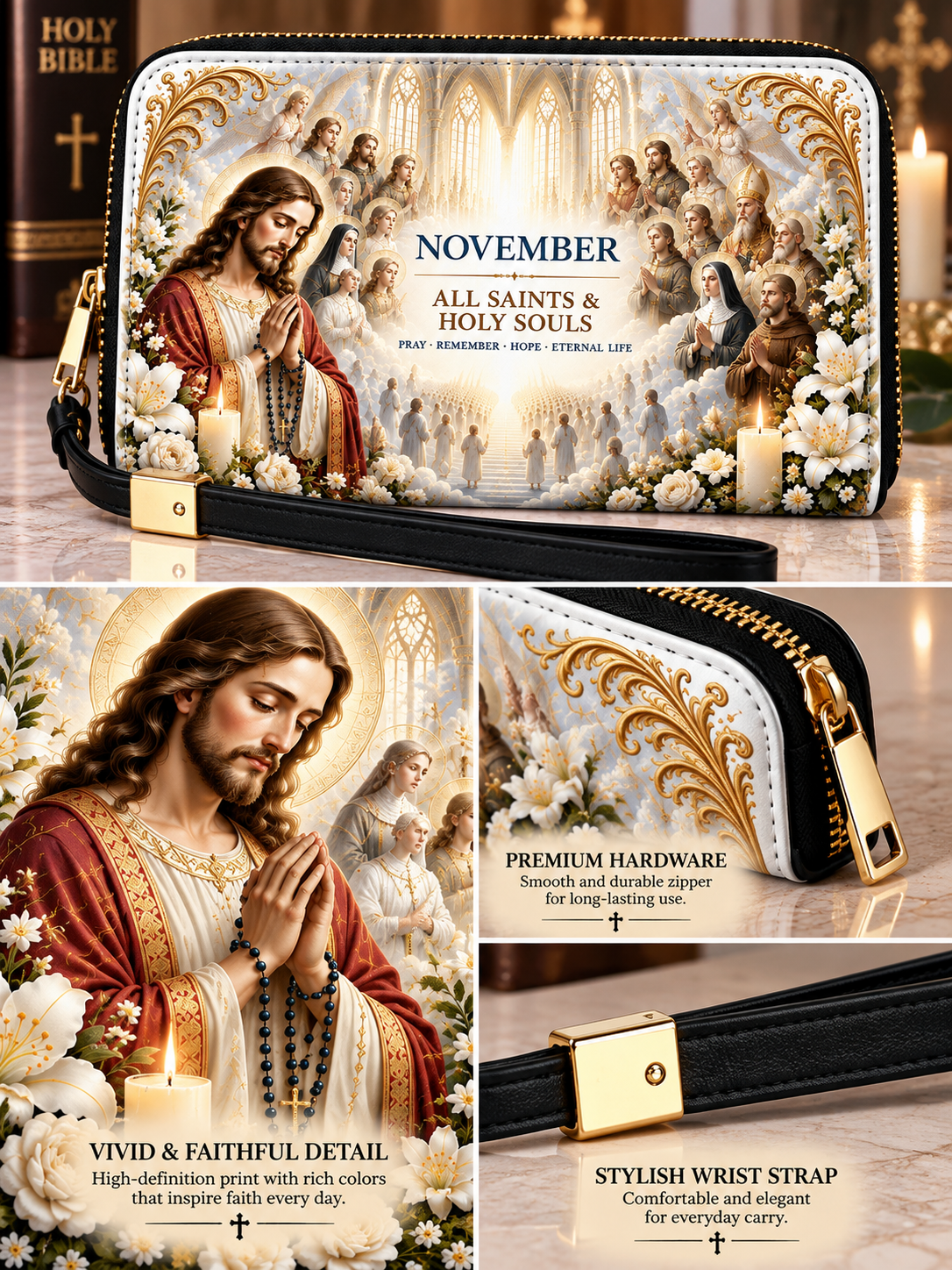 All Saints & Holy Souls Eternal Light Long Handbag