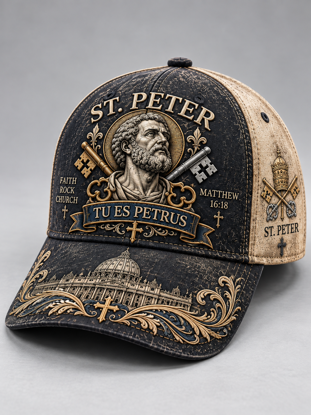 St. Peter Tu Es Petrus Matthew 16:18 Cap