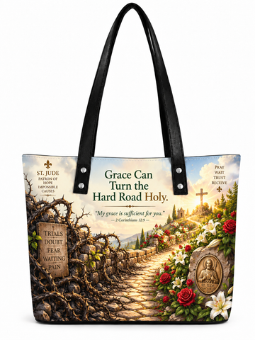 St. Jude Grace For The Hard Road Shoulder Tote Bag