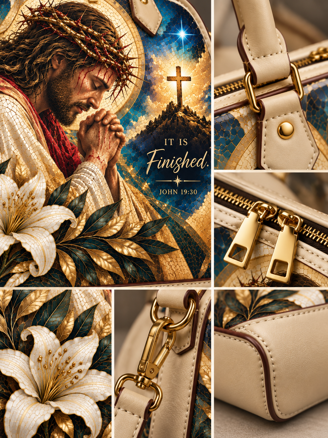 Crown Of Thorns His Sacrifice Is Finished Dome Satchel