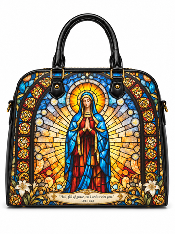 Blessed Virgin Mary Stained Glass Our Lady of Grace Dome Bag
