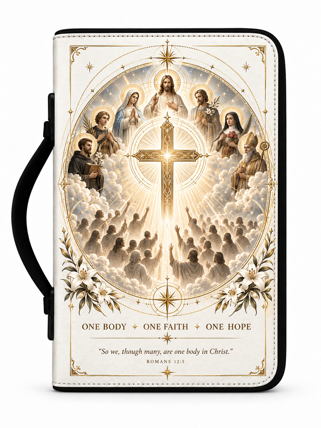 All Saints & Holy Souls One Body One Faith One Hope Leather Clutch Bag