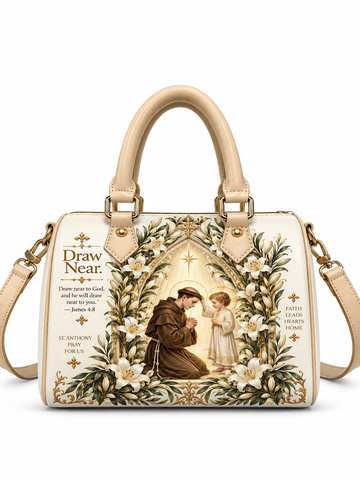 SEO cho St. Anthony Draw Near To God Boston Bag