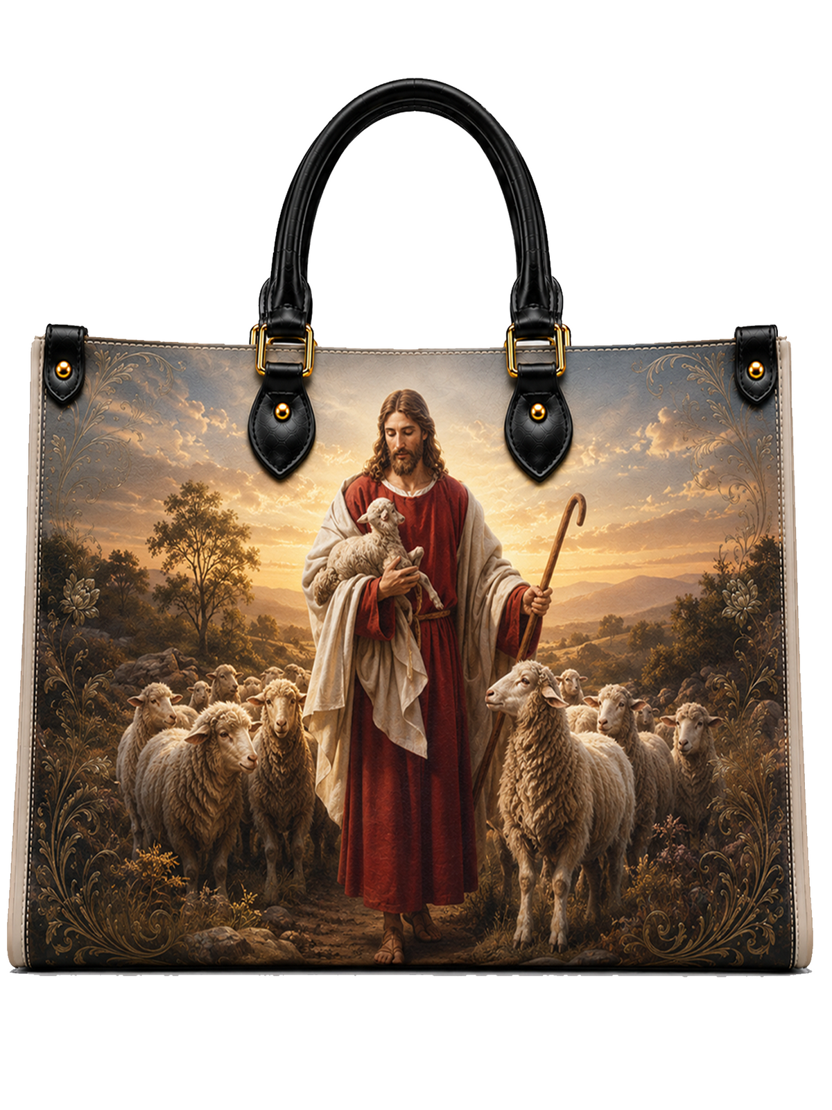 The Son Good Shepherd Grace Leather Tote Bag