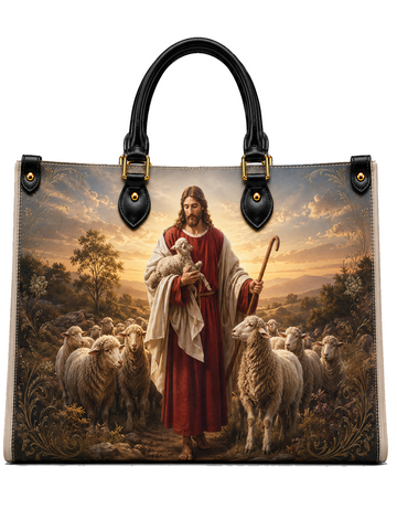 The Son Good Shepherd Grace Leather Tote Bag