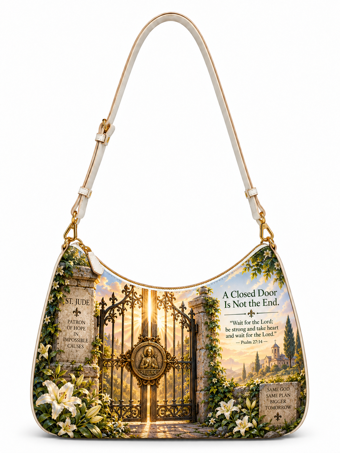 St. Jude Hope Beyond The Closed Door Crescent Bag