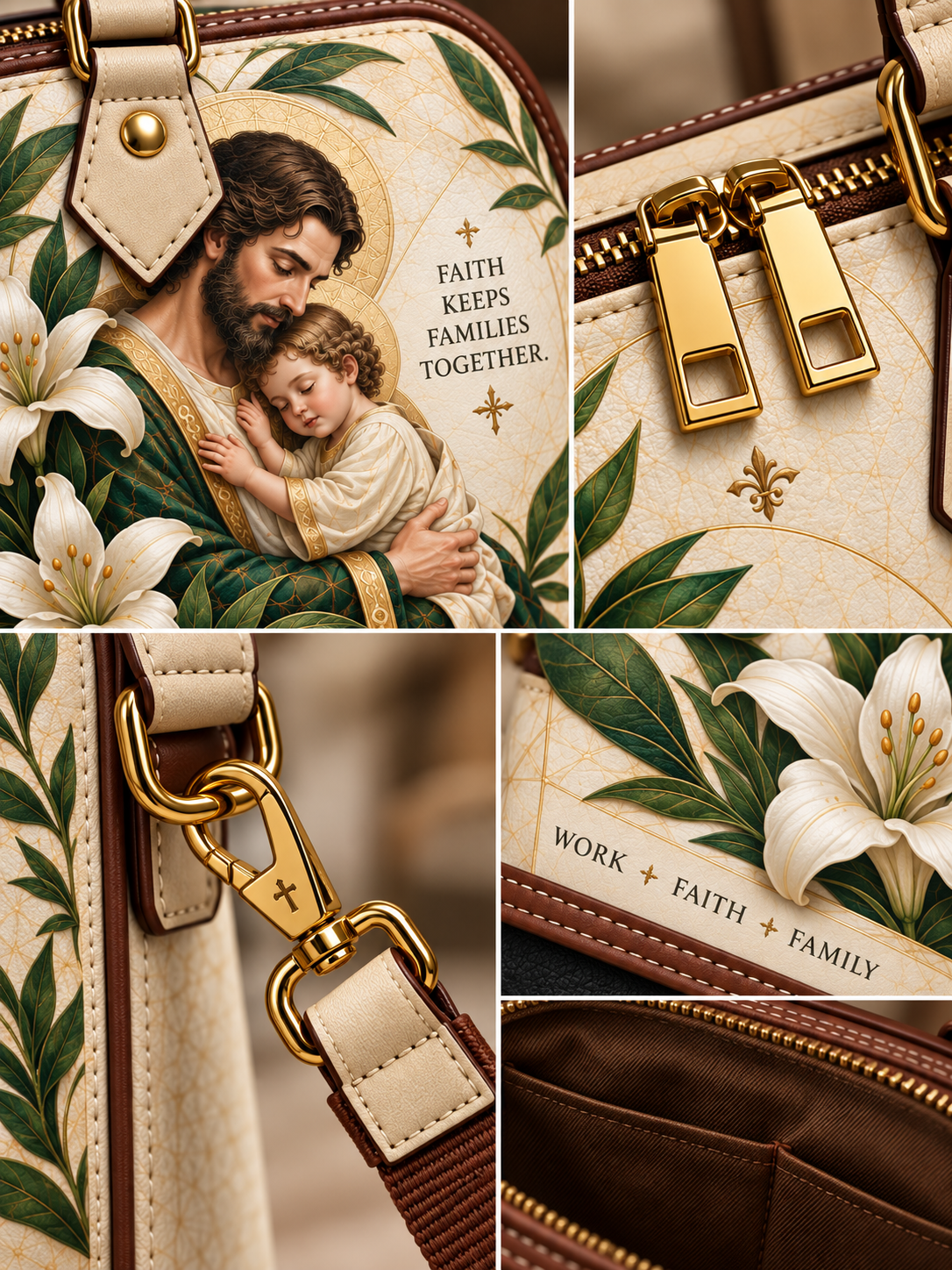 St. Joseph Faith Keeps Families Together Saddle Bag