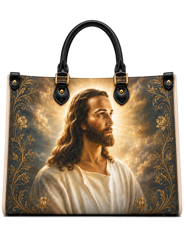 The Son Divine Savior Leather Tote Bag
