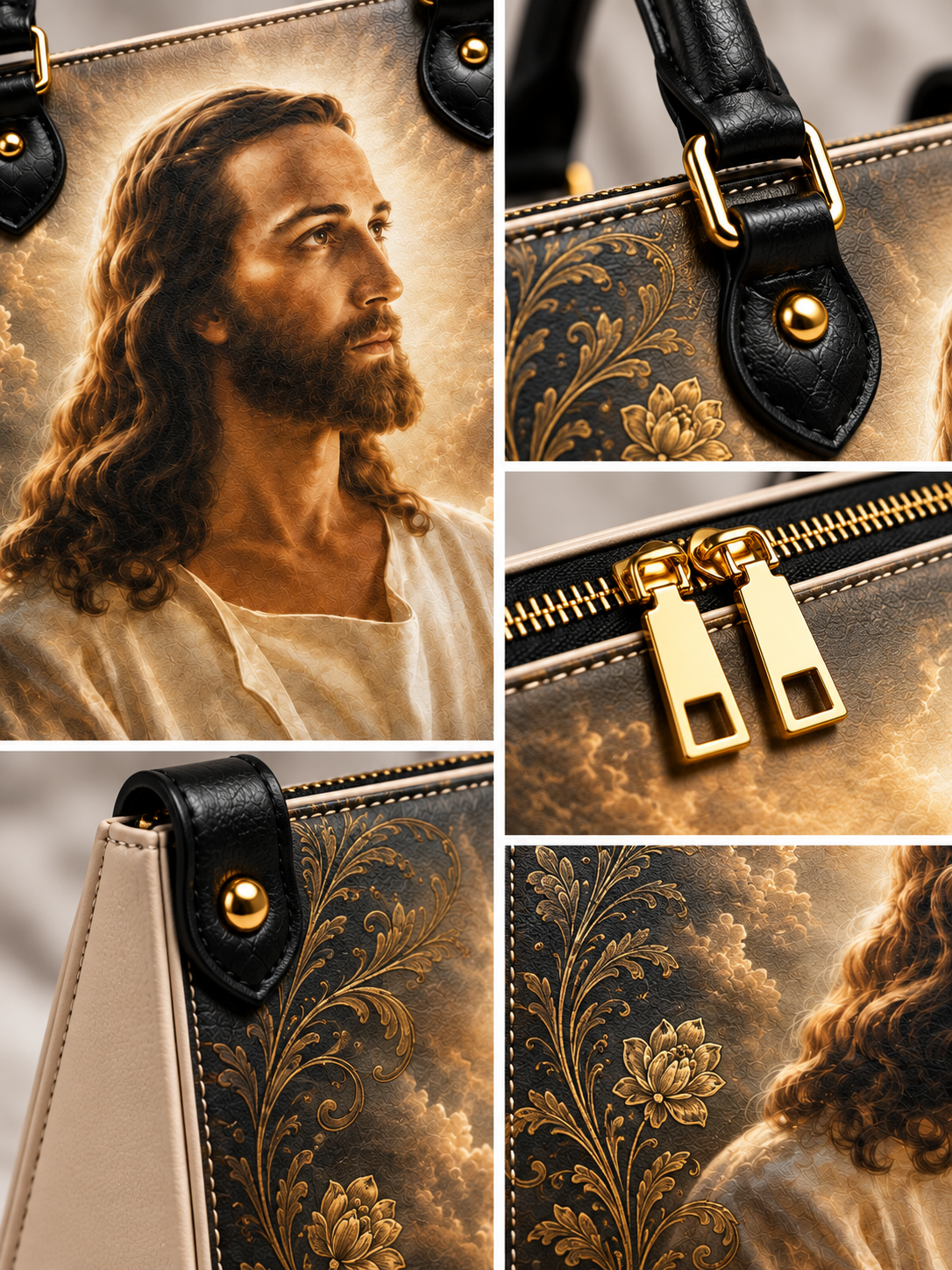 The Son Divine Savior Leather Tote Bag