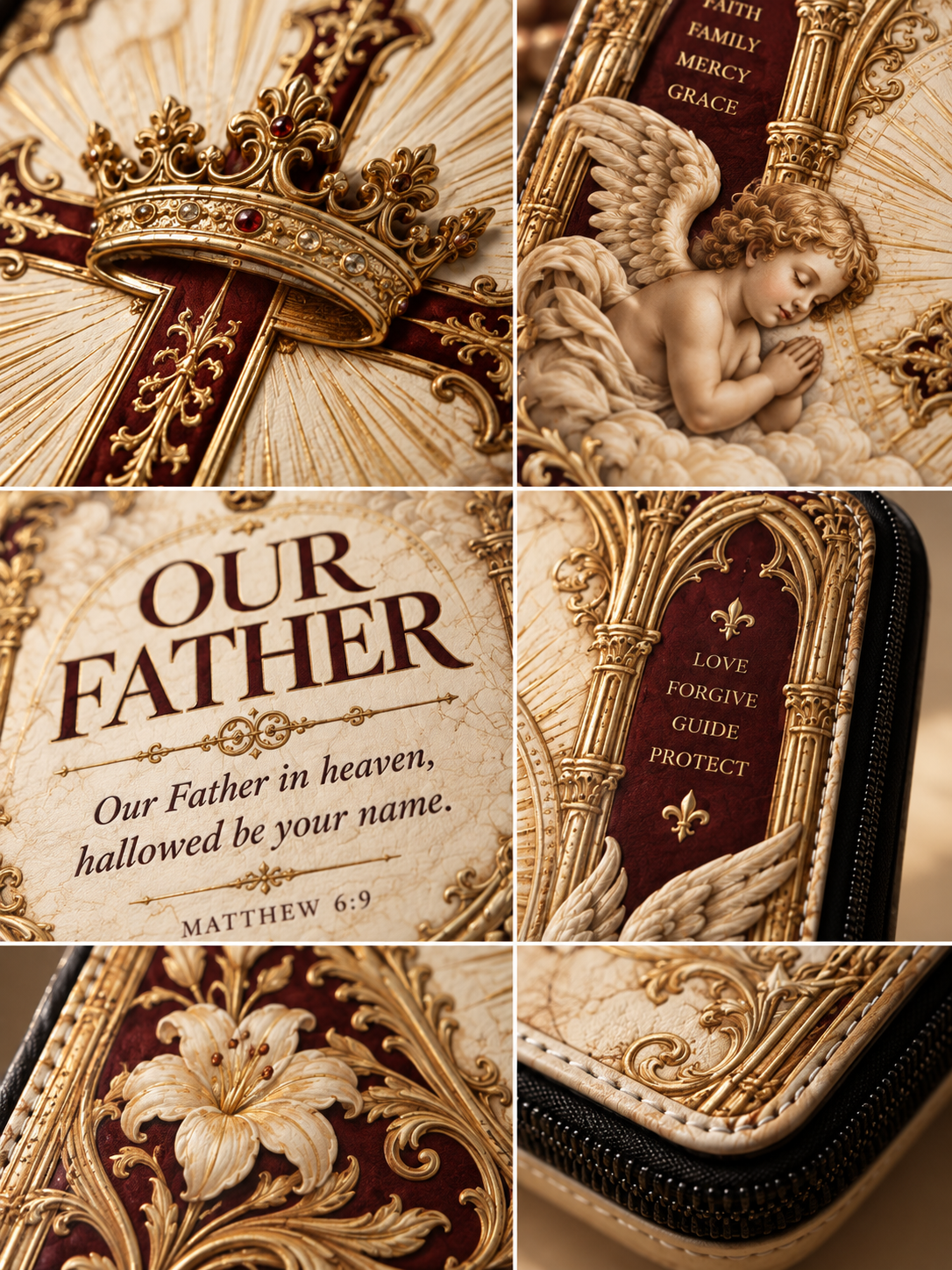 The Father Hallowed Be Your Name Leather Clutch Bag