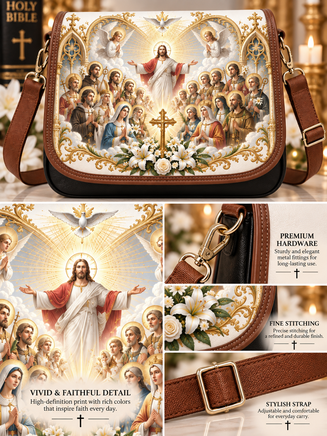 All Saints & Holy Souls Heavenly Assembly Saddle Bag