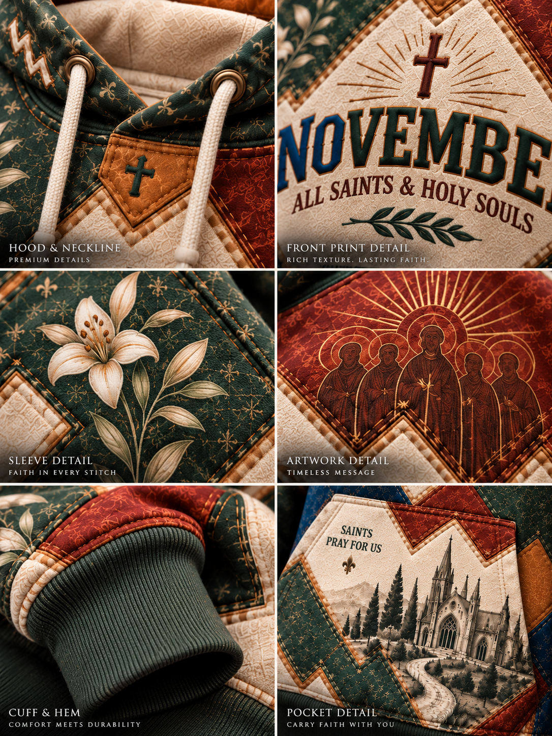 All Saints & Holy Souls Different Lives, One Eternal Home Hoodie
