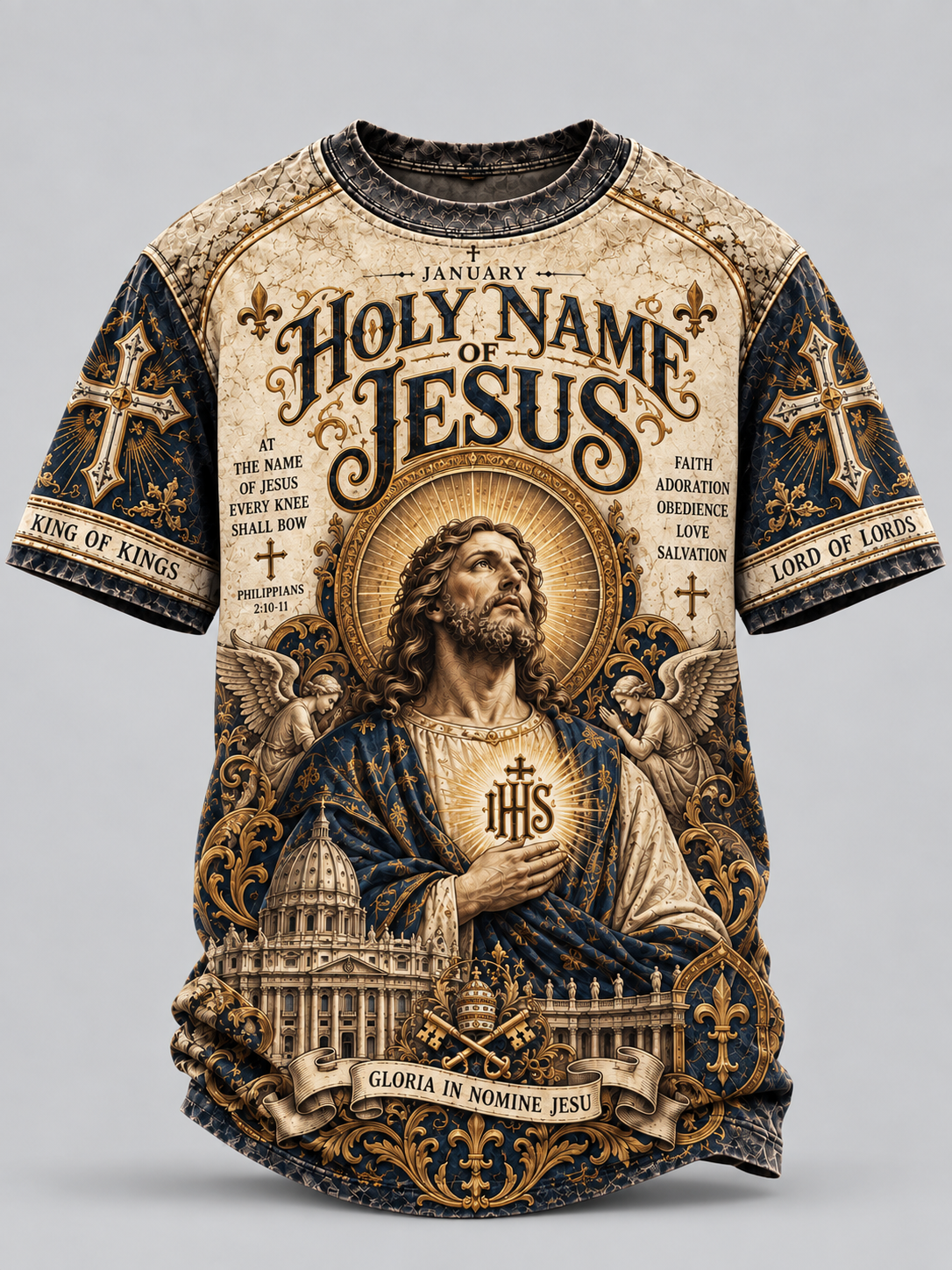 Holy Name Of Jesus King Of Kings Lord Of Lords T-Shirt