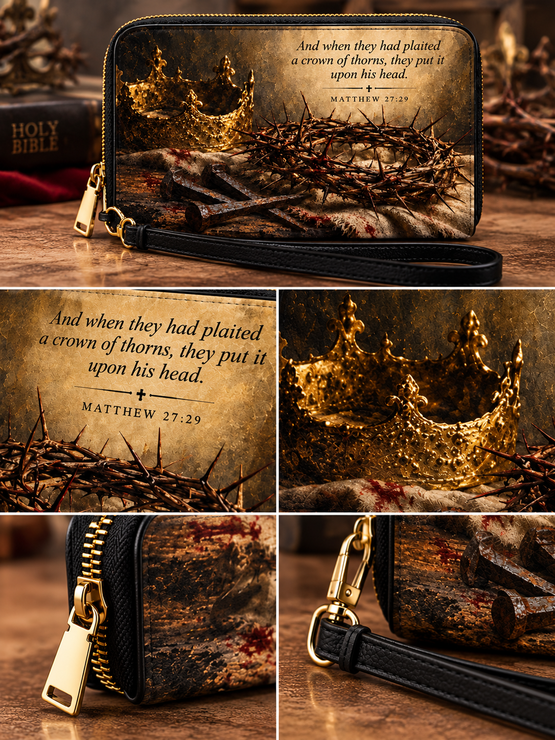 Crown of Thorns Sacred Relics & Royal Glory Long Handbag