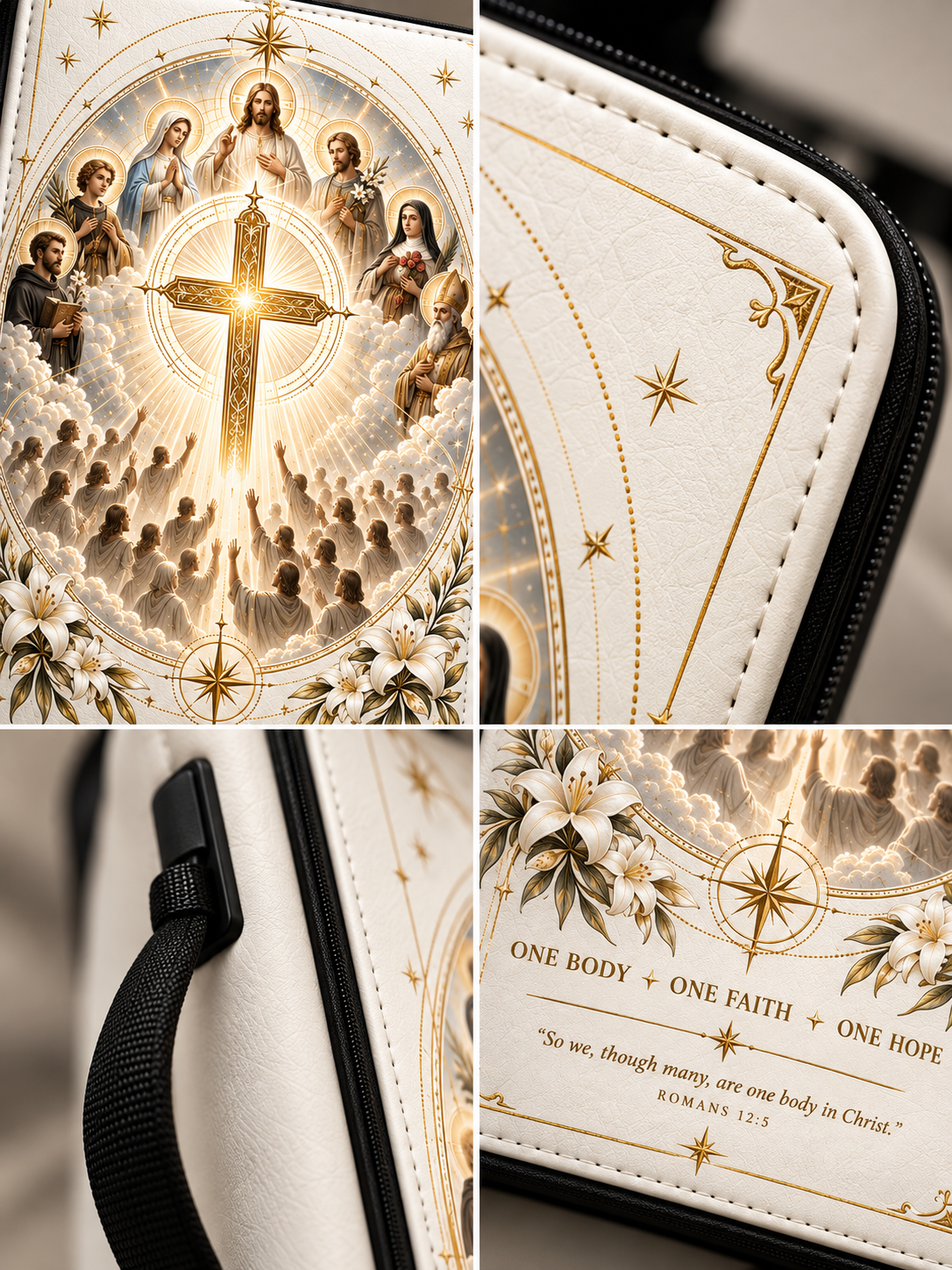 All Saints & Holy Souls One Body One Faith One Hope Leather Clutch Bag