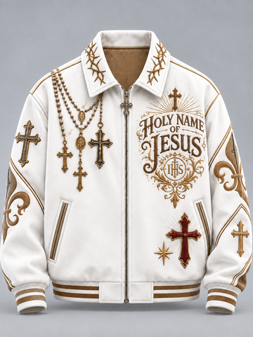 Holy Name Of Jesus Sacred Collar Zip-up Jacket