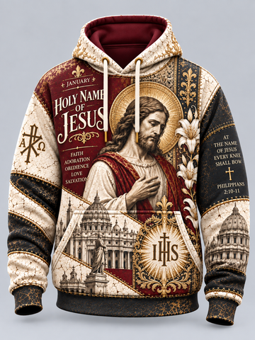 Holy Name Of Jesus Faith Adoration Obedience Love Salvation Hoodie