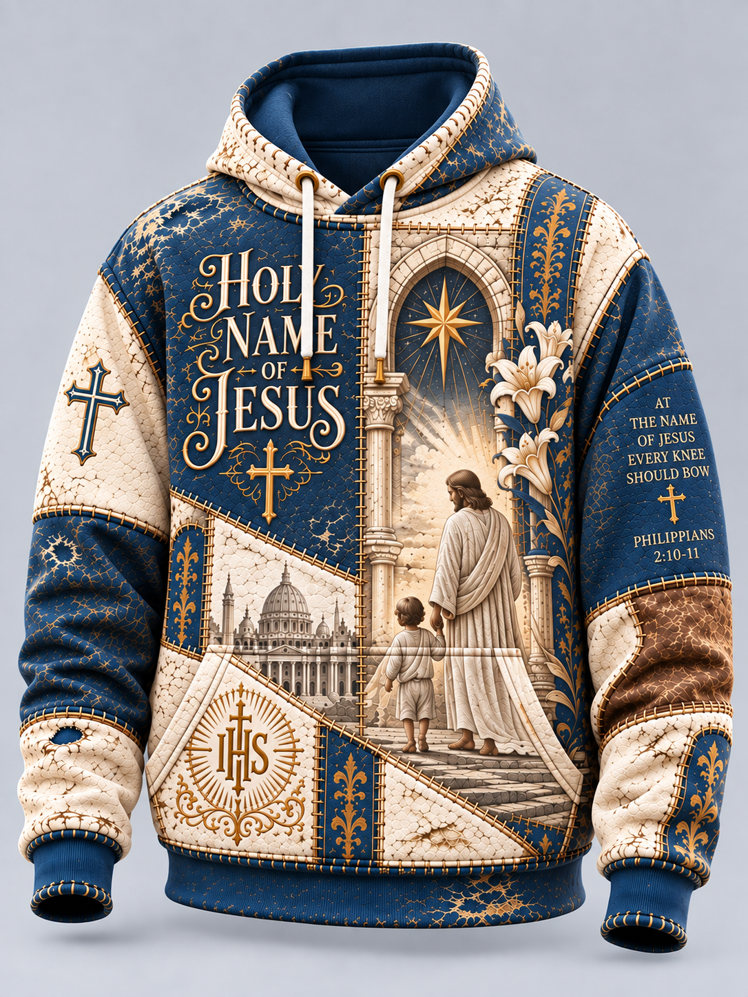 Holy Name Of Jesus Walk With Me Hoodie