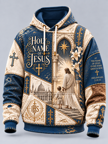 Holy Name Of Jesus Walk With Me Hoodie