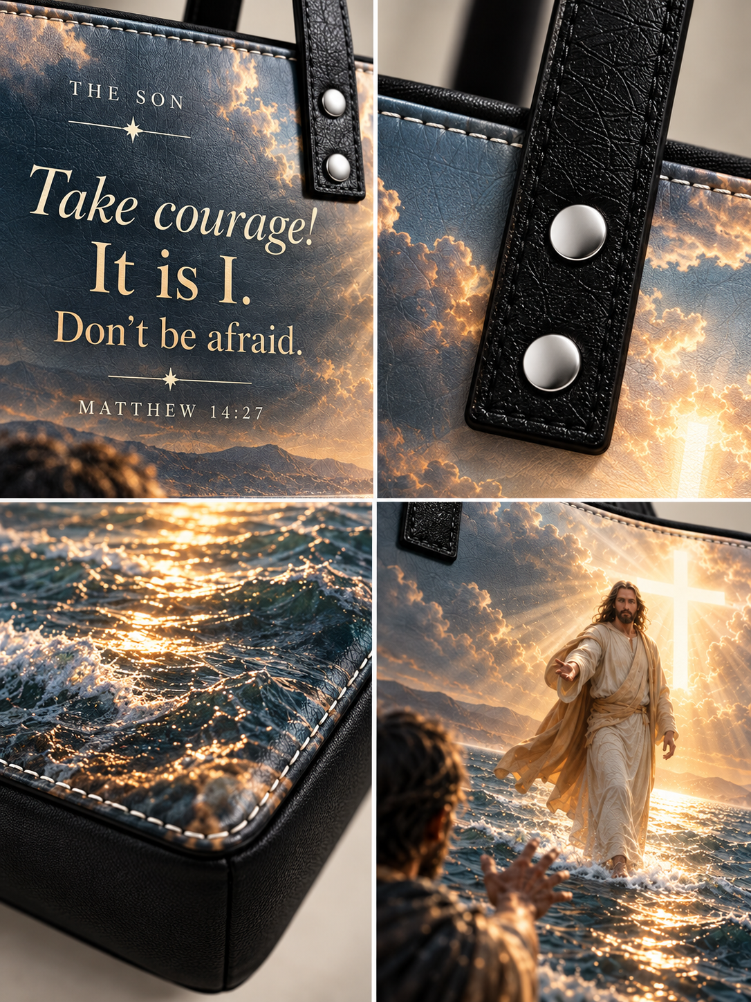The Son Take Courage Don’t Be Afraid Shoulder Tote Bag