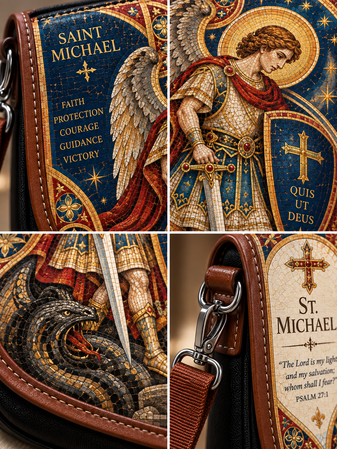 St. Michael The Lord Is My Light Saddle Bag